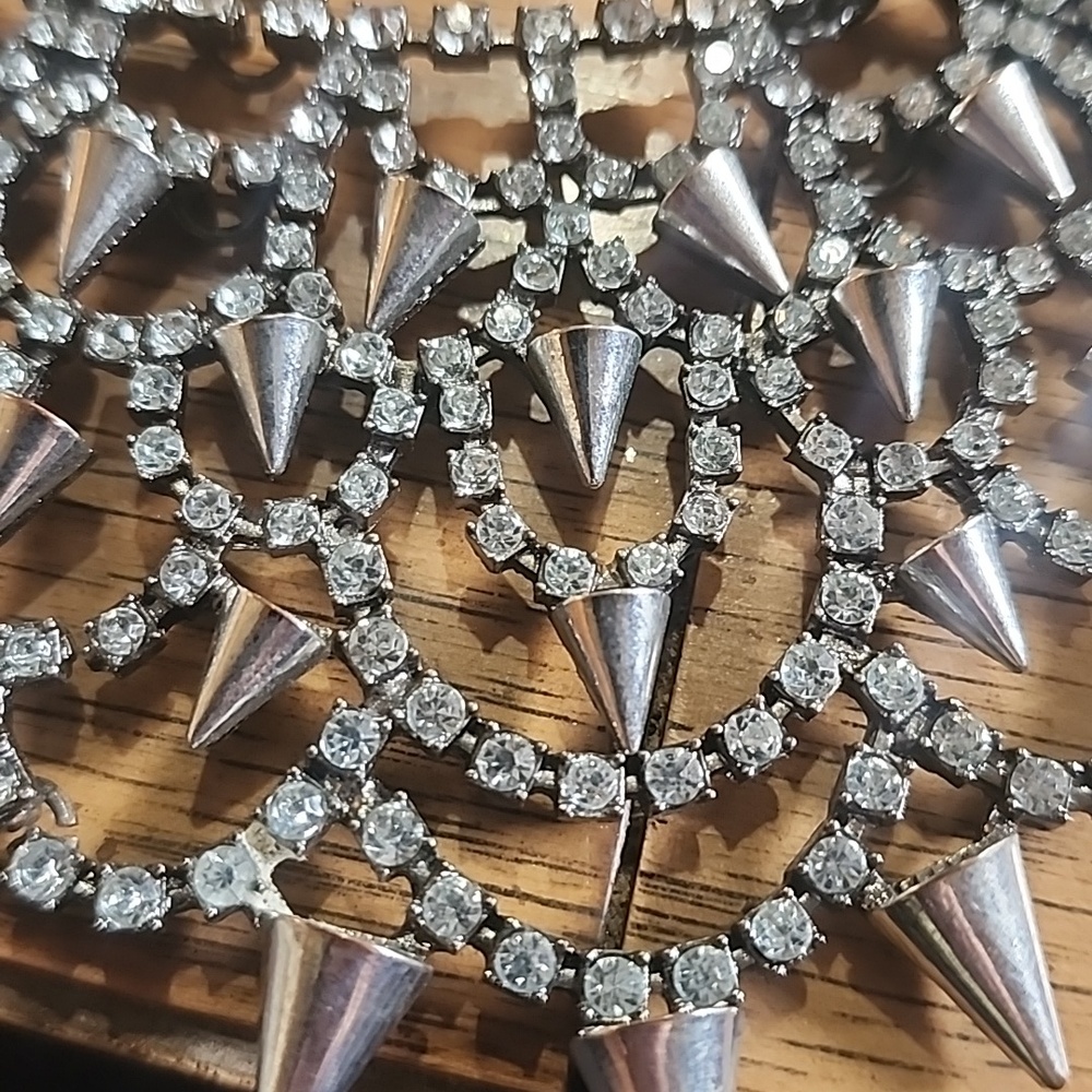 Baublebar stud rhinestone statement fashion costume jewelry necklace - Picture 5 of 5